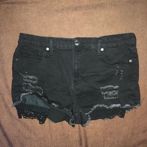 Mudd Black Jean Shorts